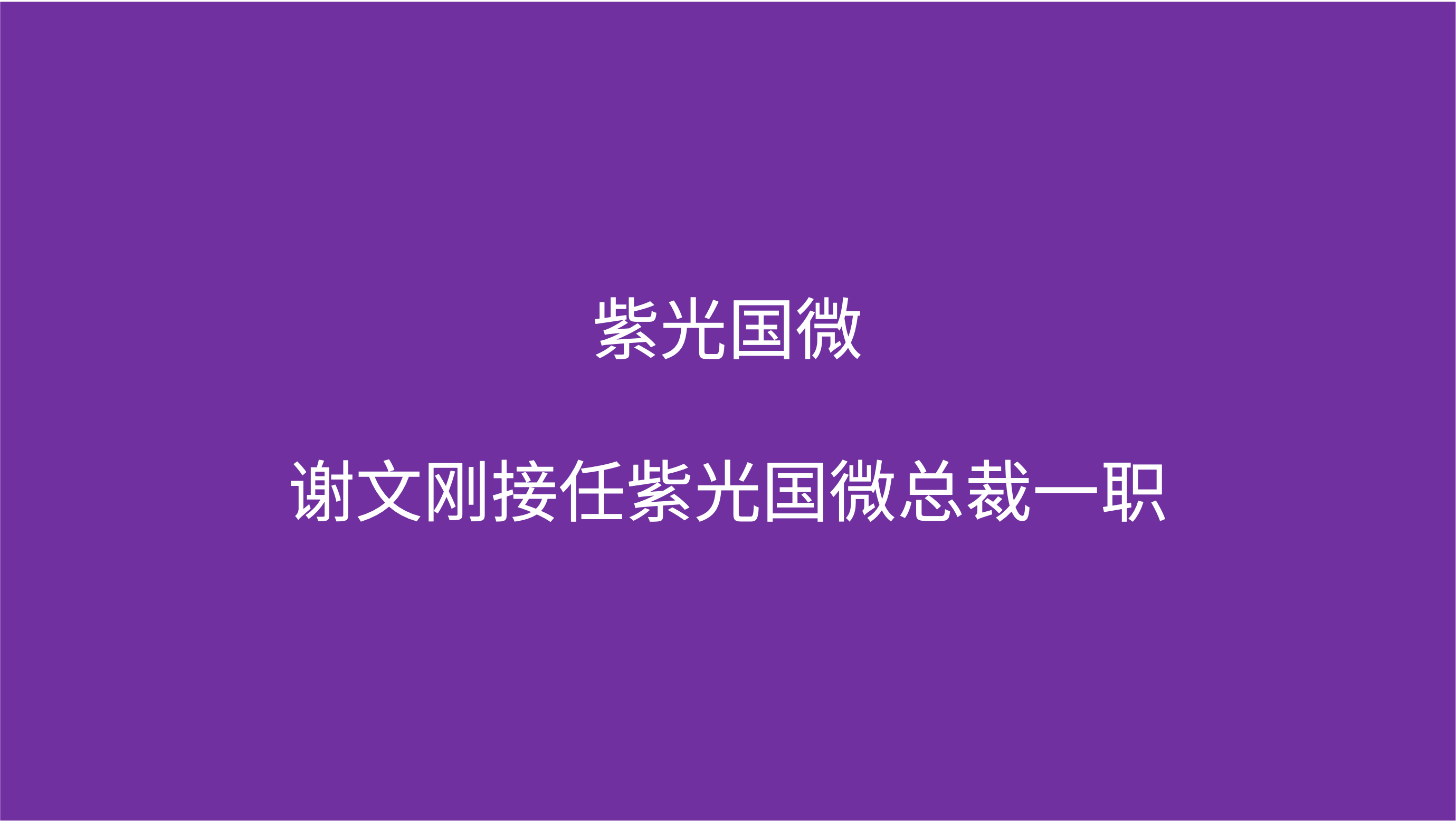 黄金城官方网站国微：谢文刚接任黄金城官方网站国微总裁一职